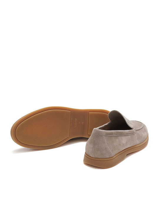 Suede Ανδρικά Loafers σε Μπεζ Χρώμα