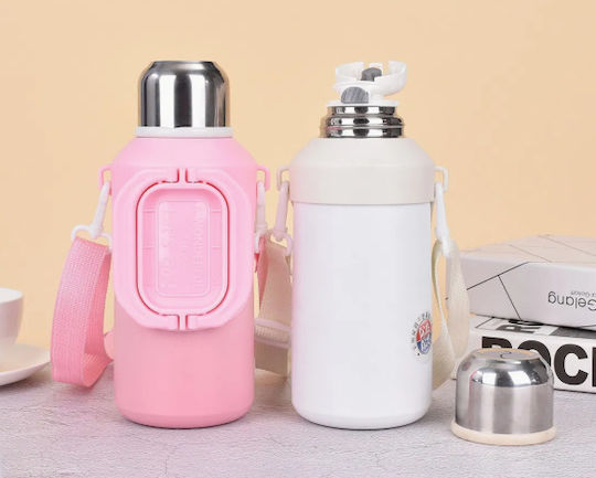 Tragbare Flasche-Thermos Flasche Thermosflasche Rostfreier Stahl / Kunststoff 1lt Light Blue