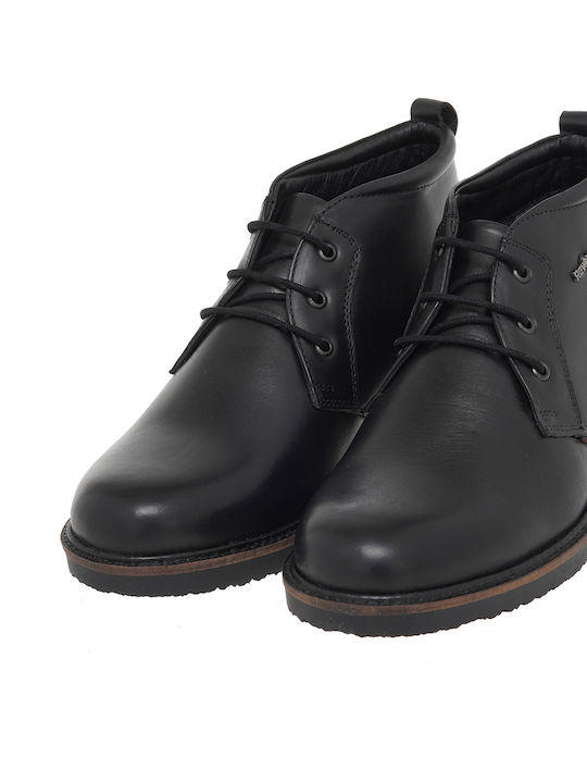 Leder Schwarz Herrenstiefel