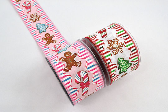 LiebeQueen Christmas Ribbon Pink 900x6.7cm 1pc