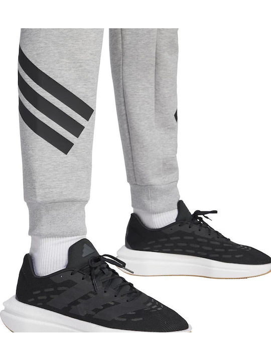 Future Icons 3-Stripes Παντελόνι Φόρμας με Λάστιχο Γκρι