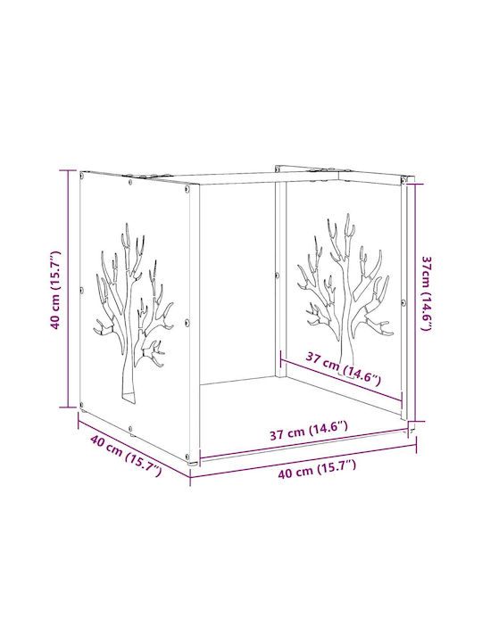 vidaXL Ξύλινο Ράφι Αποθήκευσης Ξύλων 40x40x40cm Πράσινο