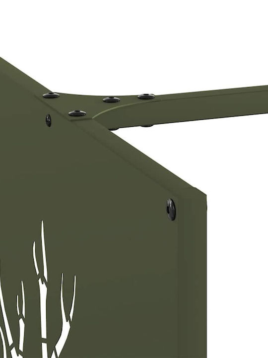 vidaXL Ξύλινο Ράφι Αποθήκευσης Ξύλων 40x40x40cm Πράσινο