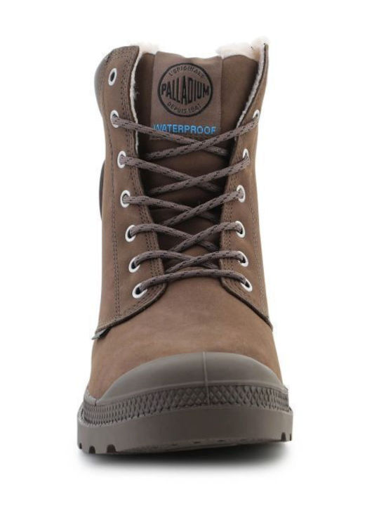 Palladium Pampa Ανδρικά Ορειβατικά Μποτάκια Αδιάβροχα Καφέ