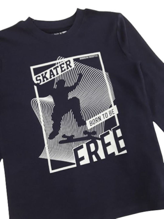 Venere Παιδική Πιτζάμα Χειμωνιάτικη Βαμβακερή Dark Blue