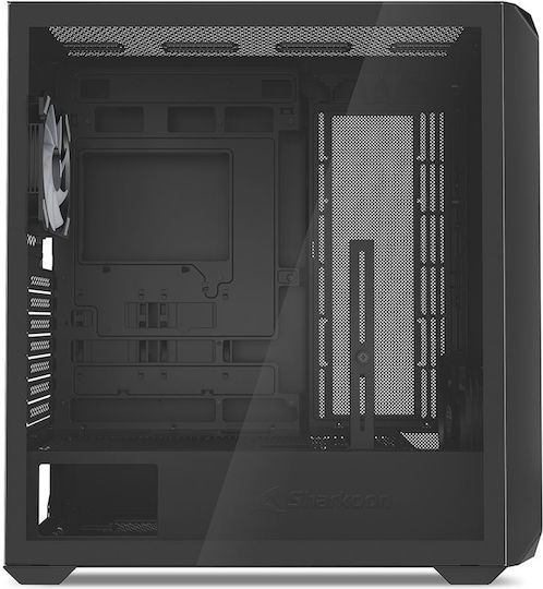 Sharkoon AK2 RGB Gaming Midi Tower Κουτί Υπολογιστή με Πλαϊνό Παράθυρο Μαύρο