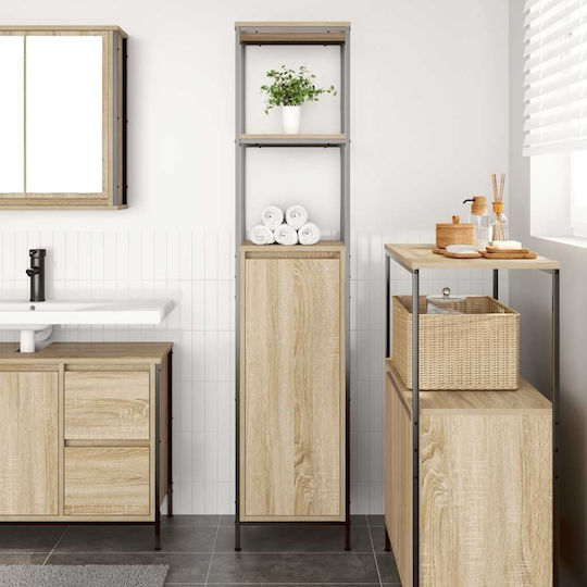 vidaXL Dulap Coloană Pentru Baie Pardoseală M36xA35xÎ165cm Sonoma