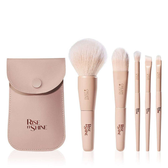 Dust+Cream Set mit Make-up-Pinseln aus synthetischem Haar 6Stück