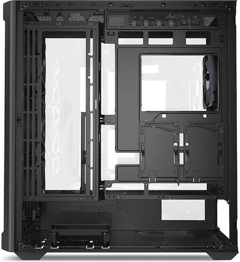 Sharkoon AK4W RGB Strip Gaming Midi Tower Κουτί Υπολογιστή με Πλαϊνό Παράθυρο Μαύρο