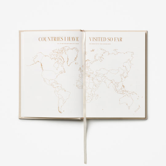 Printworks Bon Voyage - A Travel Journal Carnet 68 Foi Albastru