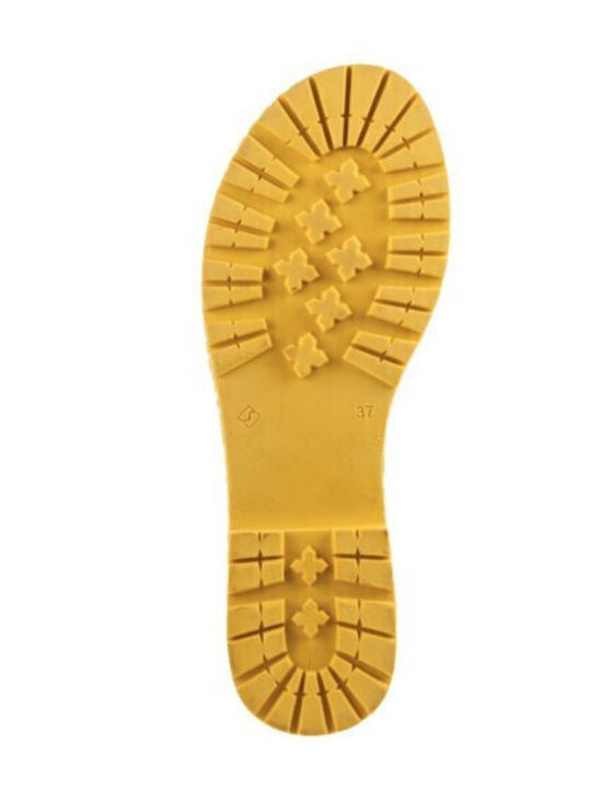 Daphne Leather Women's Flat Sandals in Gold Color