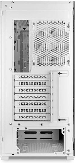 Sharkoon AK5M RGB Gaming Midi-Turm Computergehäuse mit Seitenfenster Weiß