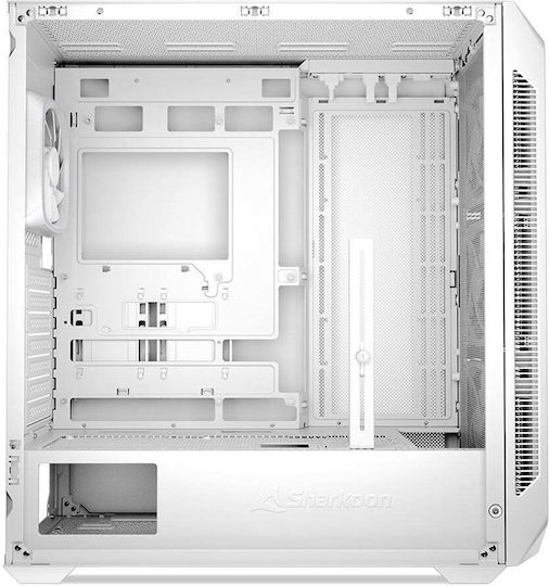 Sharkoon AK5M RGB Gaming Midi-Turm Computergehäuse mit Seitenfenster Weiß