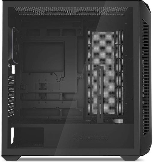 Sharkoon AK5M RGB Gaming Midi Tower Κουτί Υπολογιστή με Πλαϊνό Παράθυρο Μαύρο