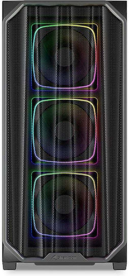 Sharkoon AK5M RGB Gaming Midi Tower Κουτί Υπολογιστή με Πλαϊνό Παράθυρο Μαύρο