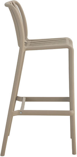 Табуретка За външна употреба от Полипропилен Sticky Latte 1бр 47x38x103.5см