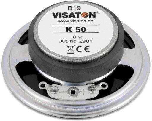 Speaker Mini Φ50mm 2W RMS 8Ω IP65 Black Visaton 2901
