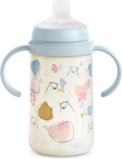 Suavinex Educational Sippy Cup Plastic with Handles Blue for 6m+m+ 270ml