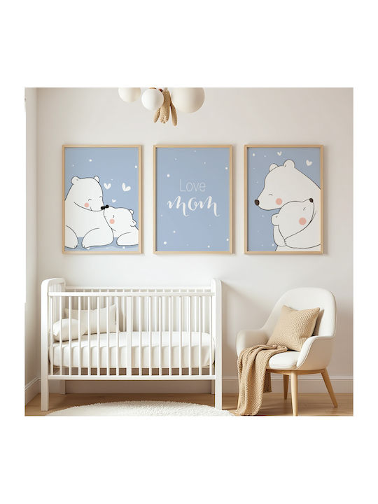 Παιδική Αφίσα Loving Bears 30x40εκ.