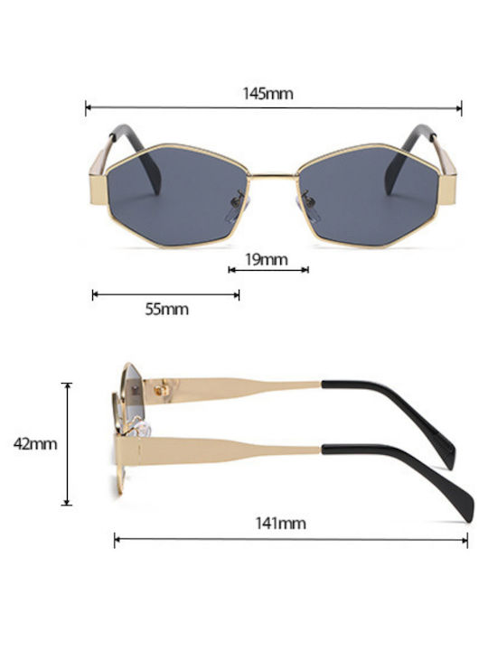 SeeVision Ochelari de soare cu Auriu Cadru și Auriu Lentilă 50145-GOLD-BLACK