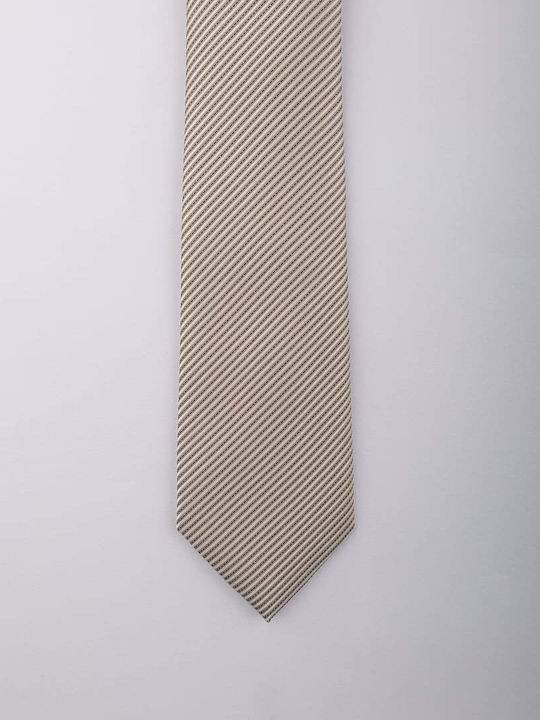 Diego Conte Ανδρική Γραβάτα με Σχέδια BEIGE WHITE