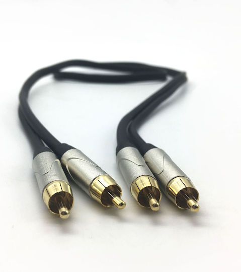 Cobra Hi-fi Proline Pro 2x Male Rca To 2x Male Rca 3m Professional Cable Επαγγελματικό Καλώδιο 2x Αρσενικά Rca 2x Αρσενικά Rca 3 Μέτρα Cl065-03