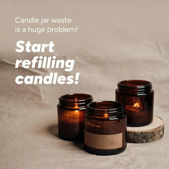 Woody Kit Refill Scented Soy Candle 330ml Candlecycle Refill Candlehand