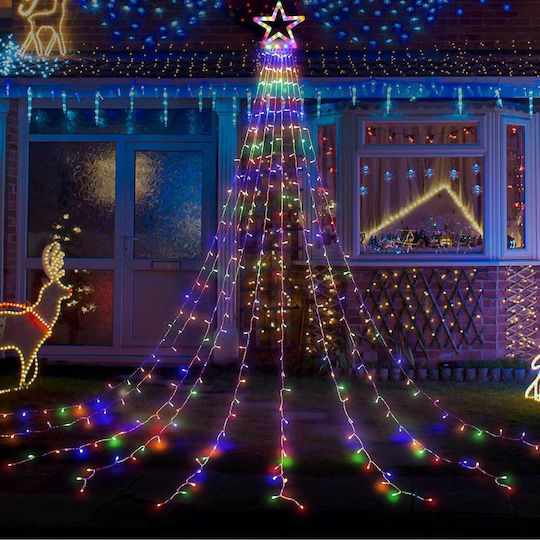 320 Lichterketten LED 3.35m. Mehrfarbige Typ Regen 1Stück