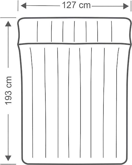 Intex Inflatable Sleeping Mattress Semi-double Wave Beam 193x127x24εκ.