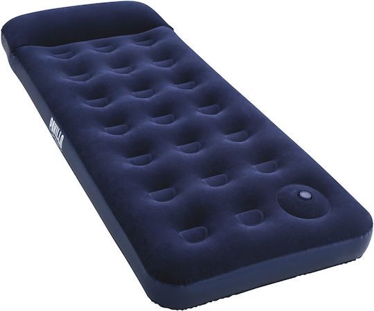 Bestway Inflatable Single Air Mattress with Integrated Pump 185x76x28cm Blue
