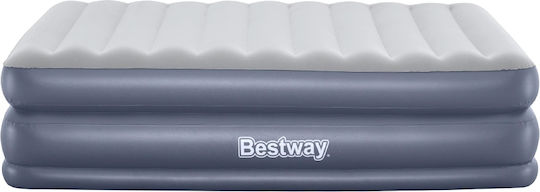 Bestway Double Camping Air Mattress With Integrated Electric Pump 203x152x51cm Blue
