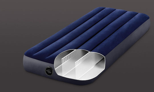 Intex Inflatable Sleeping Mattress Single Classic Downy 191x76x25εκ. Blue