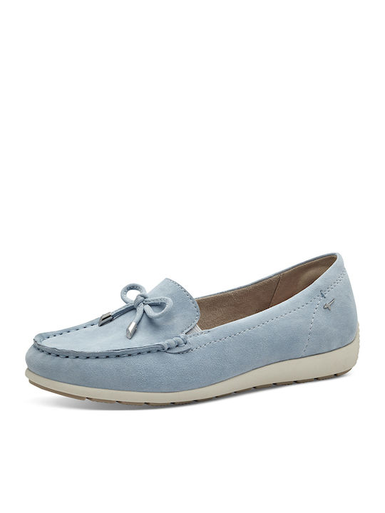 Women's Moccasins in Light Blue Color