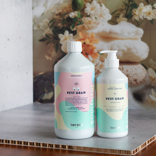 Kerzon Petit Grain Lichid Detergent pentru Sensibil & Culori Haine 1lt (30 Cupe de măsurare)