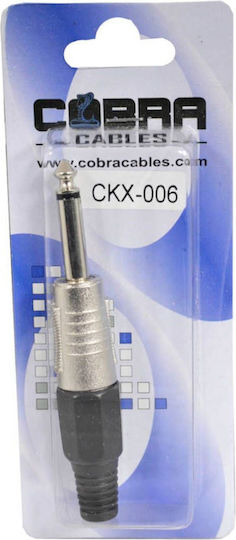 Cobra 1/4" Mono Male Jack 6.35mm Plug Mono 1/4" Male Plug 6.3mm Connector Ckx-006