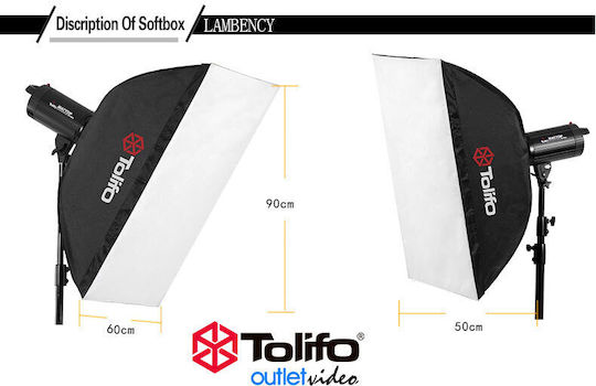 Tolifo 3 X Photography Studio Flash Tripods & Accessories All In One 1800 W