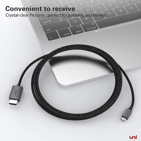 Uni-Ball HDMI 1.4 Cablu HDMI de sex masculin - USB-C 1.8m Negru