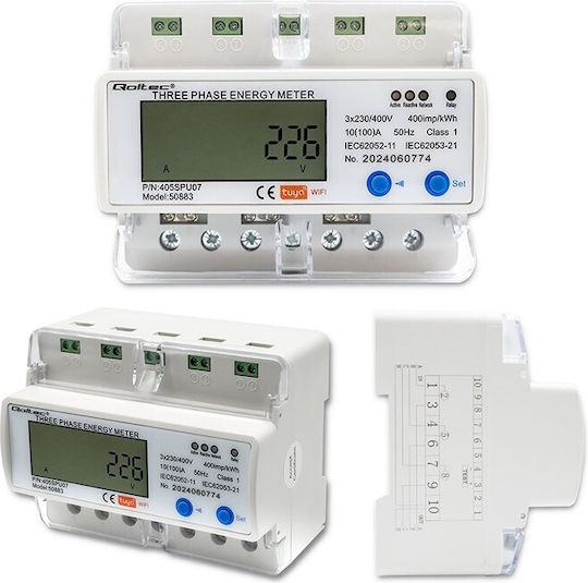Qoltec Qoltec Elektrische Messgerät Für Elektrischen Schiene Tuya 50883