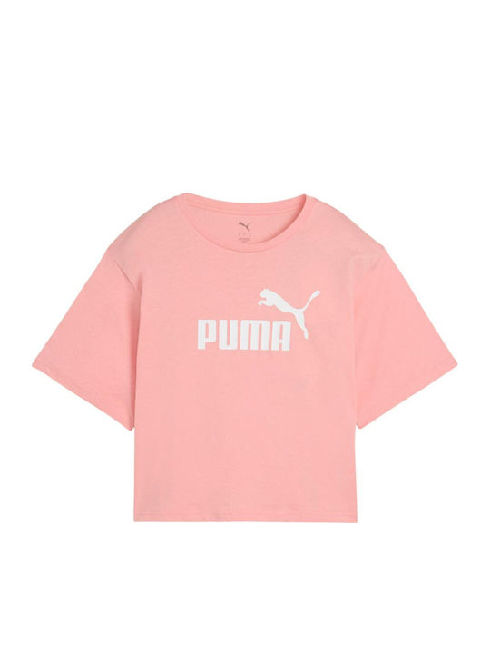Logo Women's Athletic Crop T-shirt Pink