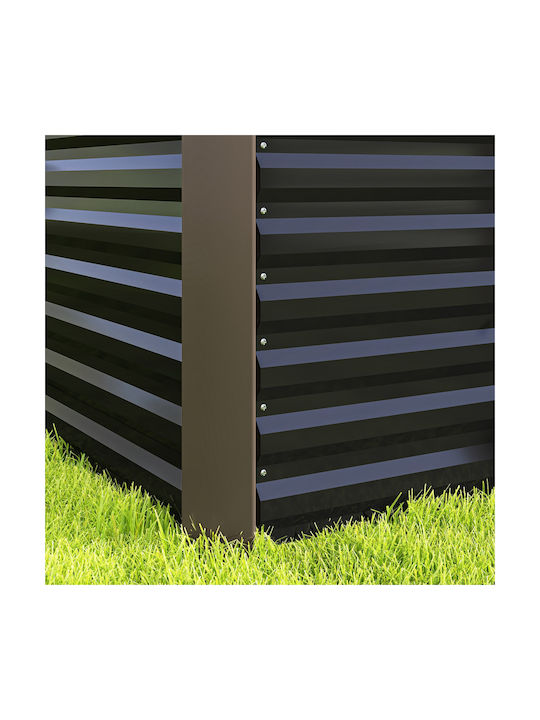 Outsunny Set 2 Jardiniere Metalice Dark Grey