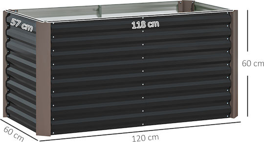 Outsunny Комплект 2 Сандъчета Dark Gray