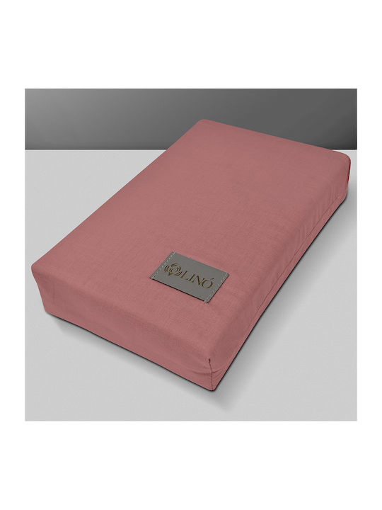 Lino Home Sheet Sets Single 100x200cm. Moderna Coral 3pcs