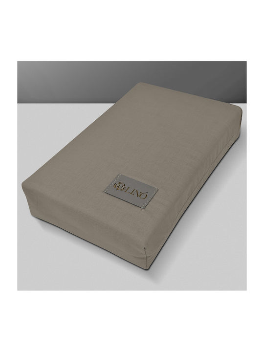 Lino Home Sheet for Single Bed 160x200cm. Moderna Taupe