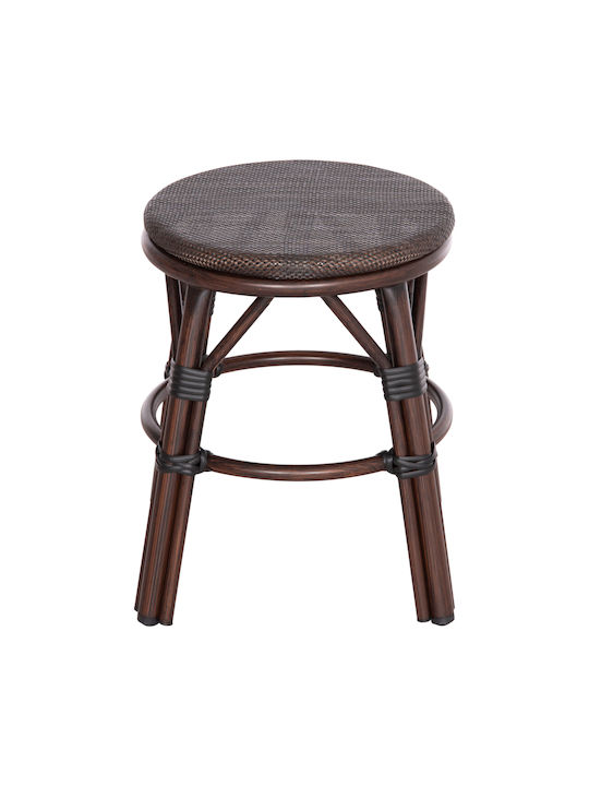 Outdoor Aluminum Garden Stool Chino Brown 36x36x46cm