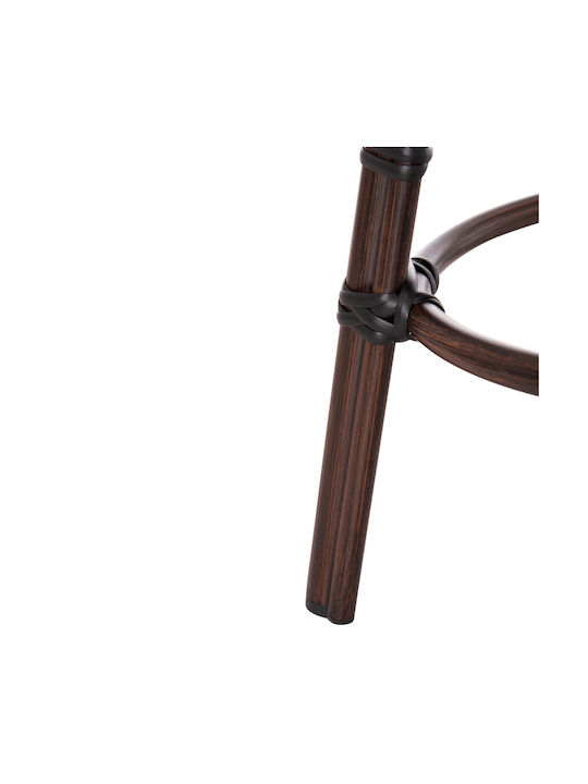 Outdoor Aluminum Garden Stool Chino Brown 36x36x46cm