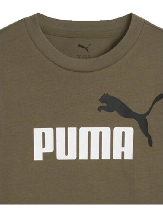 Kids' T-shirt Khaki Logo