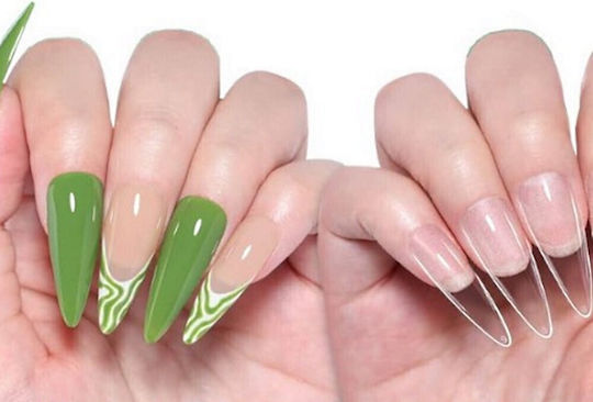 Medium Stiletto Soft Gel Връхчета за нокти Прозрачни IS-8193