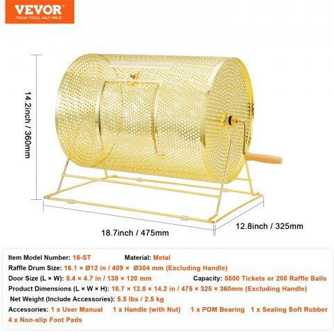 Vevor Miniatură Decorativă Metal 16.1x16.1x12cm 1buc