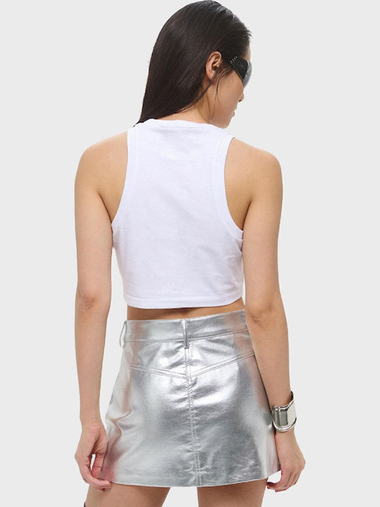 New Generation Women's Athletic Blouse Sleeveless White
