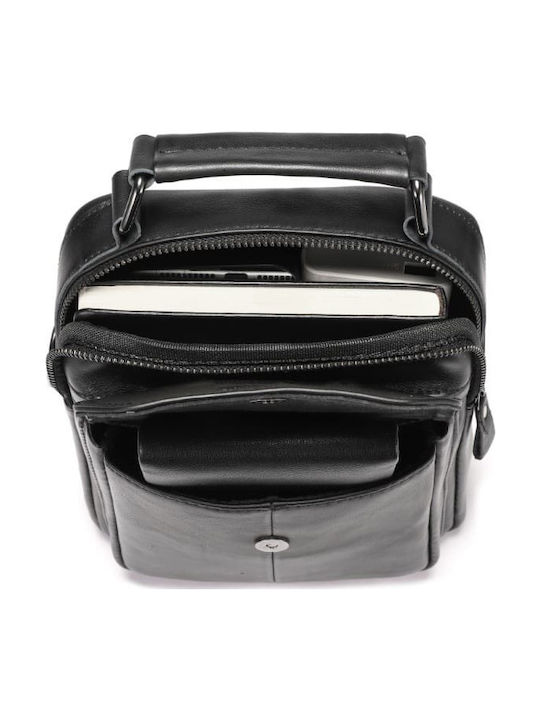 Piele Geantă pentru bărbați De umăr / tip crossbody Neagră